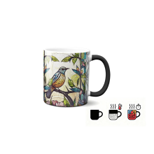 Magický hrnek - ptáci ve vitráži 1