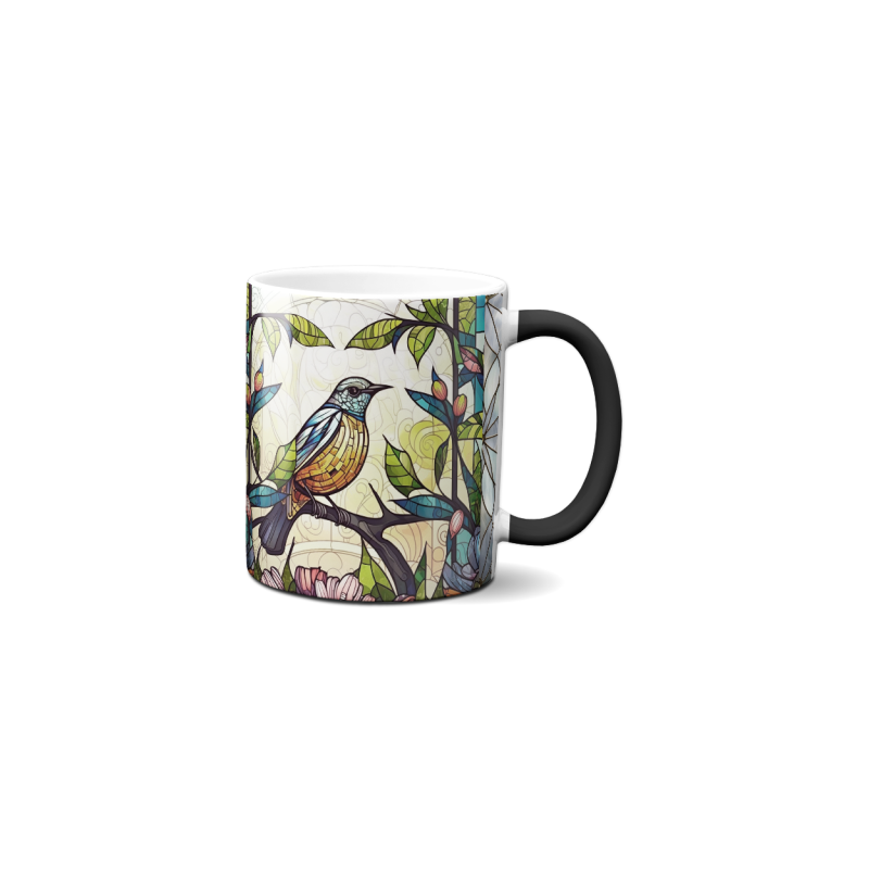 Magický hrnek - ptáci ve vitráži 1