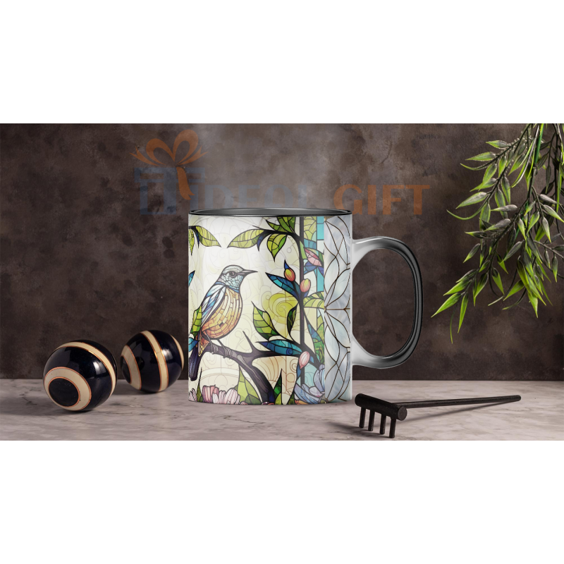 Magický hrnek - ptáci ve vitráži 1