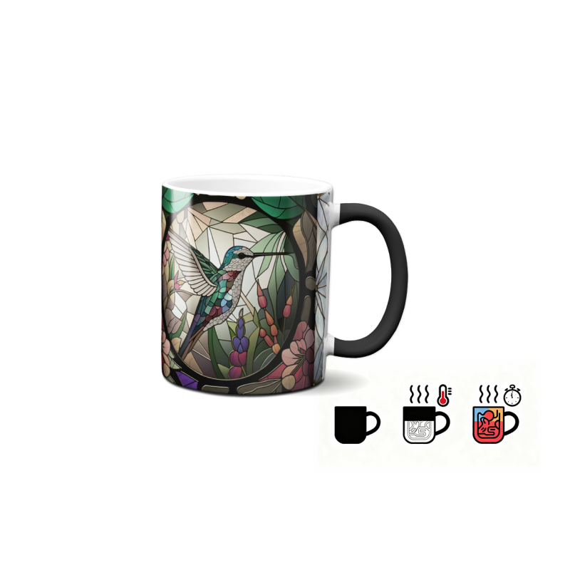Magický hrnek - ptáci ve vitráži 2