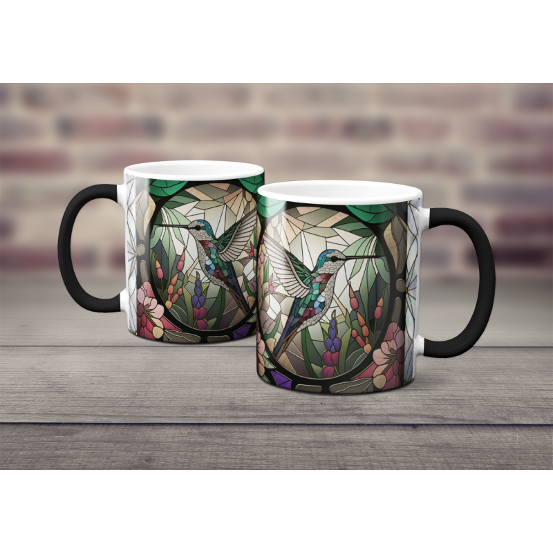 Magický hrnek - ptáci ve vitráži 2