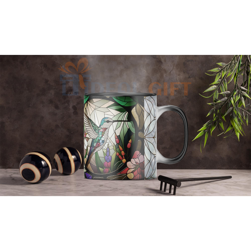Magický hrnek - ptáci ve vitráži 2