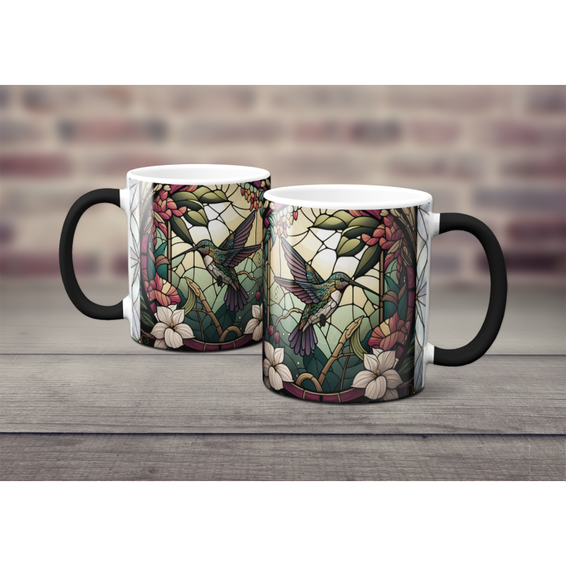 Magický hrnek - ptáci ve vitráži 3