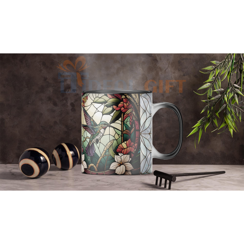 Magický hrnek - ptáci ve vitráži 3