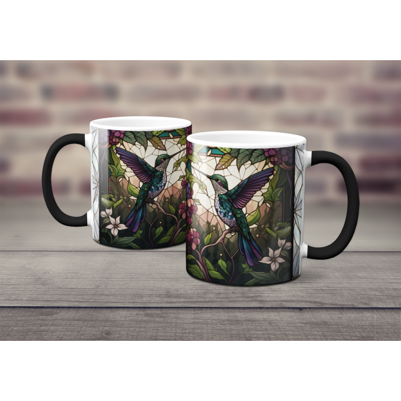 Magický hrnek - ptáci ve vitráži 4