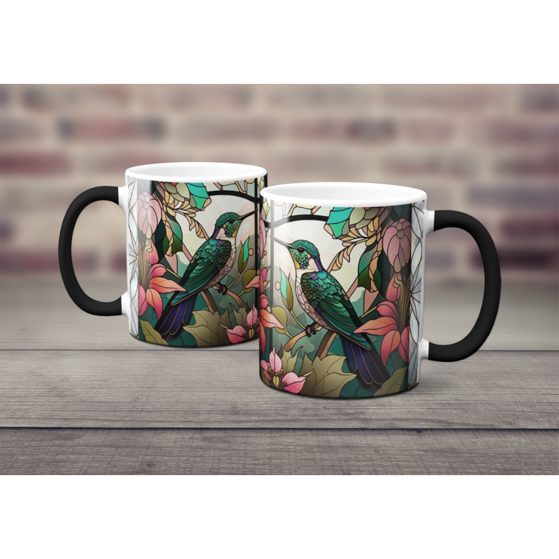 Magický hrnek - ptáci ve vitráži 7