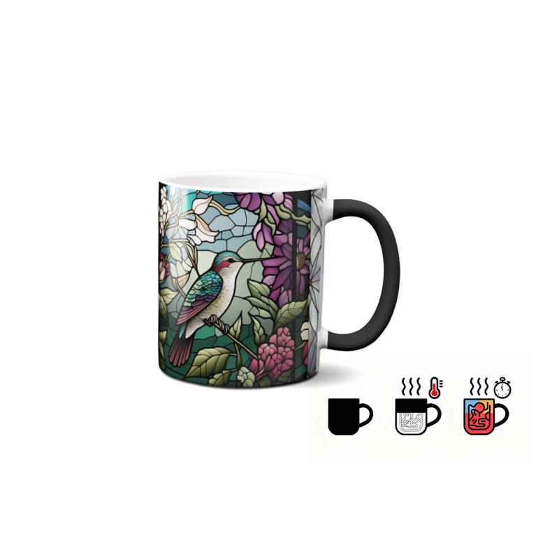 Magický hrnek - ptáci ve vitráži 8