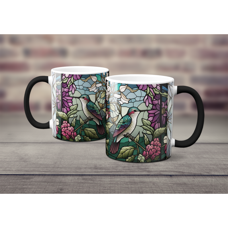 Magický hrnek - ptáci ve vitráži 8